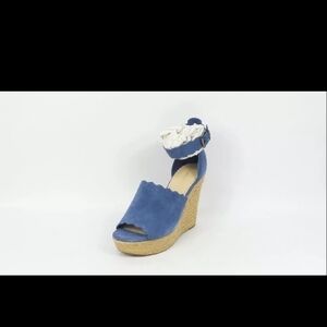 Marc fisher‎ leather Blue Wedge Sandals for Women